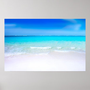 Póster Praia tropical com um mar de turquesa