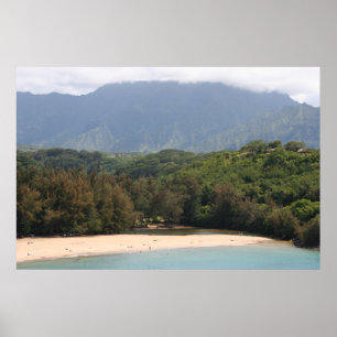 Póster Praia Uncrowded, Kauai, Havaí