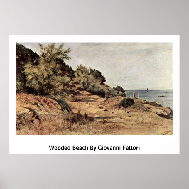 Poster Praia Wooded Por Giovanni Fattori (Frente)