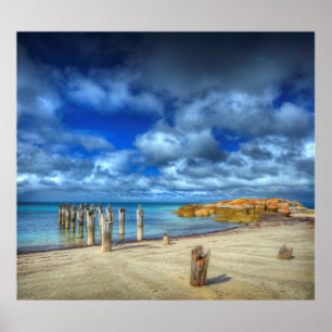 Poster Praia   Wybalena de Lillies, ilha do Flinders