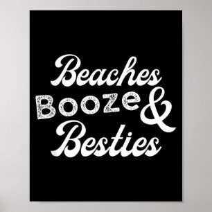 Poster Praias Bebidas e Amigas Fim de Semana Divertido Ve