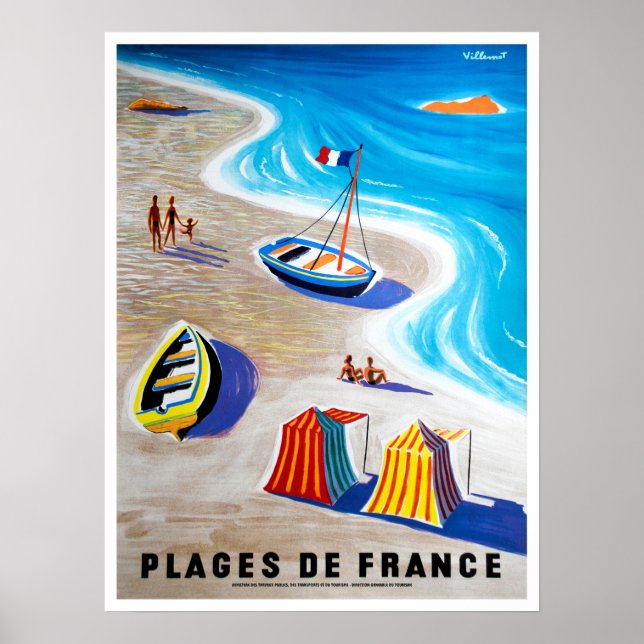 Poster Praias da França (Frente)