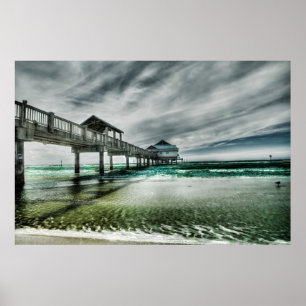 Poster Praias Tropicais Clearwater Florida