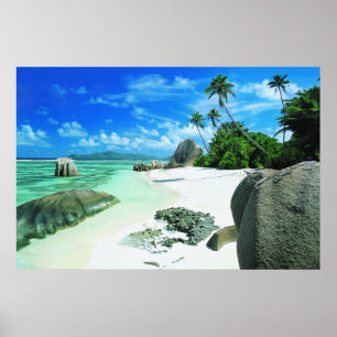 Poster Praias Tropicais   Ilha La Digue