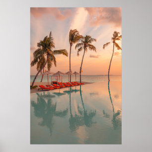 Poster Praias Tropicais   Maldivas Tropical Beach & Pisci