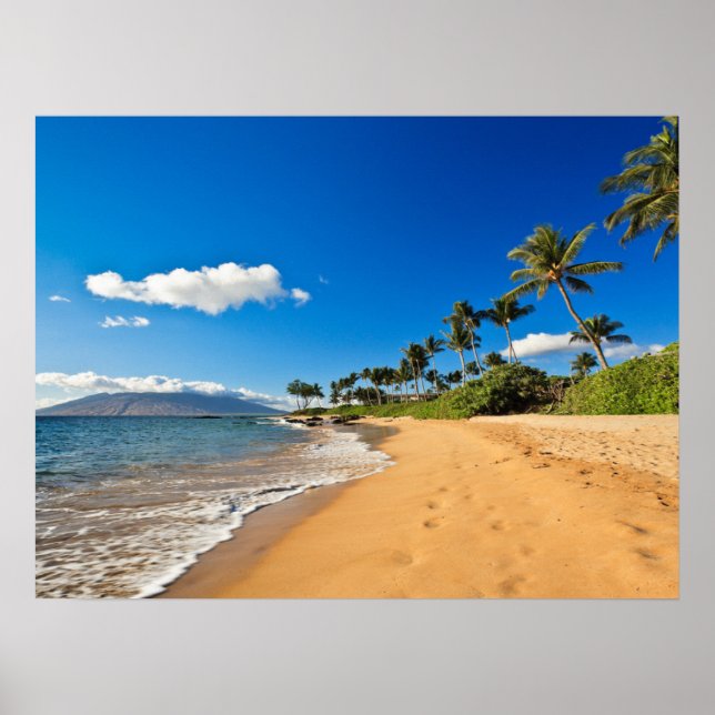 Poster Praias Tropicais | Wailea, Maui, Havaí (Frente)