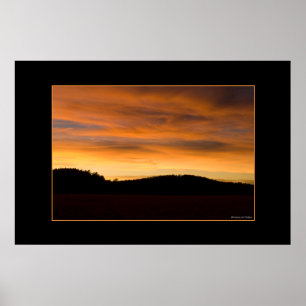 Poster Prairie Colinas No Sunset