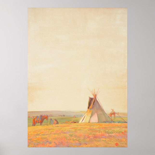 Poster Prairie Evening por Maynard Dixon (Frente)