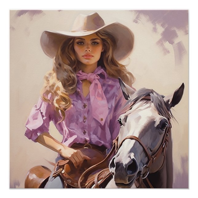 Póster Prairie Thistle: Arte de Muro de Cowgirl (Frente)