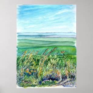 Poster Prairie Watercolor