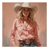 Prairie Whispers: Cowgirl Wall Art