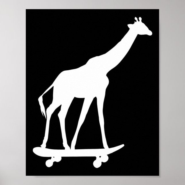 Poster Prancha de skate de skate Giraffe (Frente)