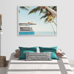 Poster Prancha de Surf em Pôster de Arte de Parede de Van