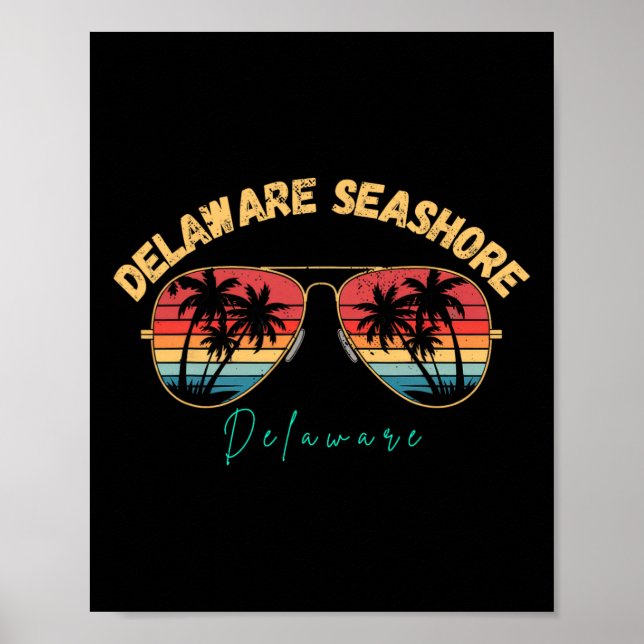 Poster Prancha de Surf Souvenir Delaware Delaware Seashor (Frente)