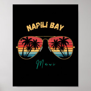 Poster Prancha de Surf Souvenir Napili Y Maui