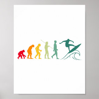 Poster Prancha de Surf Surfista Surfista de Prancha Vinta