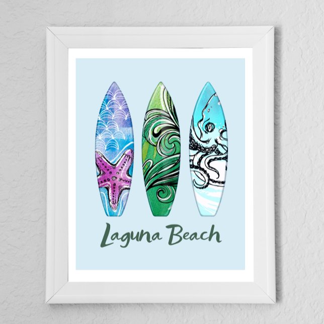 Poster Pranchas de Surf da Laguna Beach Califórnia  (Criador carregado)