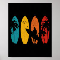 Prancheta de Surf Vintage Surfista Surfando Surfan