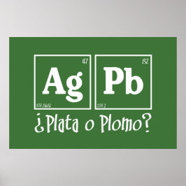 Poster Prata ou chumbo