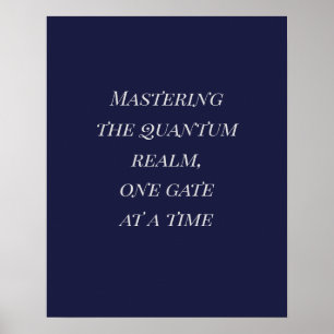 Poster Prata Playfair Quantum Arte Índigo Escuro
