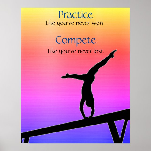 Poster Prática de ginástica/Poster de Feixe de Balança de (Frente)
