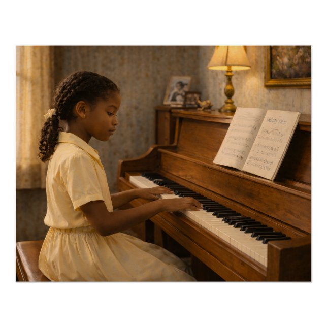 Póster Prática de Piano de Sábado (Frente)