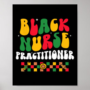 Poster Praticante de Enfermeira Negra Bhm African America