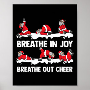 Poster Praticante de Yoga Namasleigh Xmas Meditação Chris