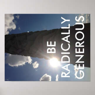 Poster Pratique generosidade radical!