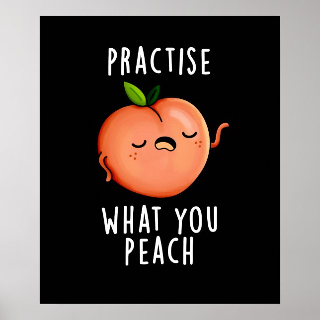 Poster Pratique o que você prega na Fruta positiva - Pun  (Frente)