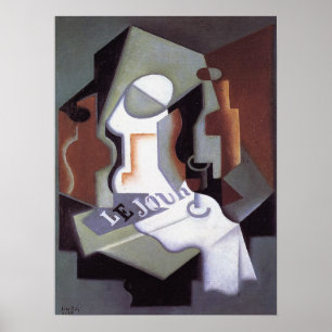 Poster Prato da garrafa e de fruta, por Juan Gris