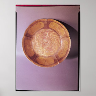 Poster Prato gravado, dinastia de Tang