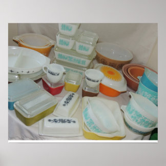 Póster Pratos Pyrex Vintage!