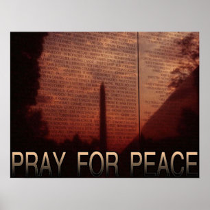 Poster Pray para a paz