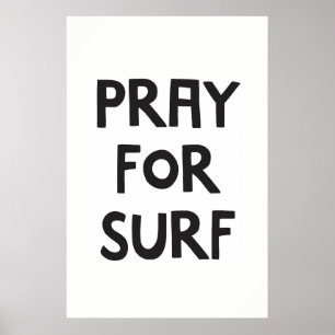 Póster Pray para o surf