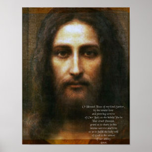 Poster Prayer to The Holy Face of Jesus.