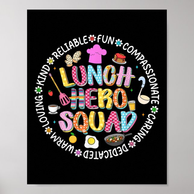 Poster Pré-Disquete De Volta Ao Café Da Lady Squad, Almoç (Frente)