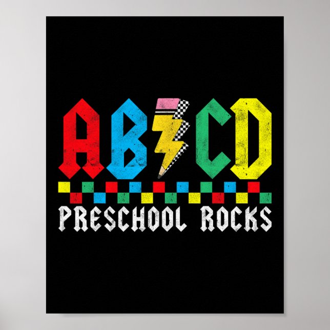 Poster Pré-escola Abcd é demais Primeiro dia Professora p (Frente)