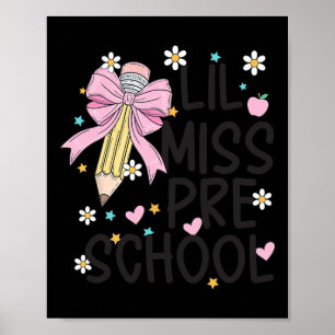Poster Pré-escola Little Miss de Volta à Escola Meninas P