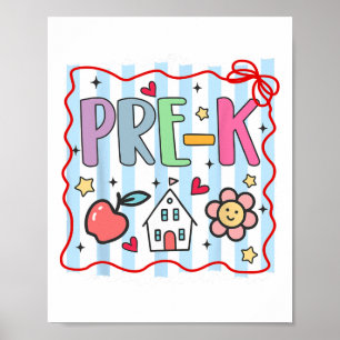 Poster Pré-Jardim de Infância Professor Pré-k Menina Meni