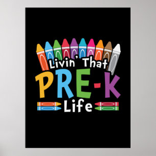 Poster Pré-Jardim De Infância Vivendo Essa Vida Antes Do