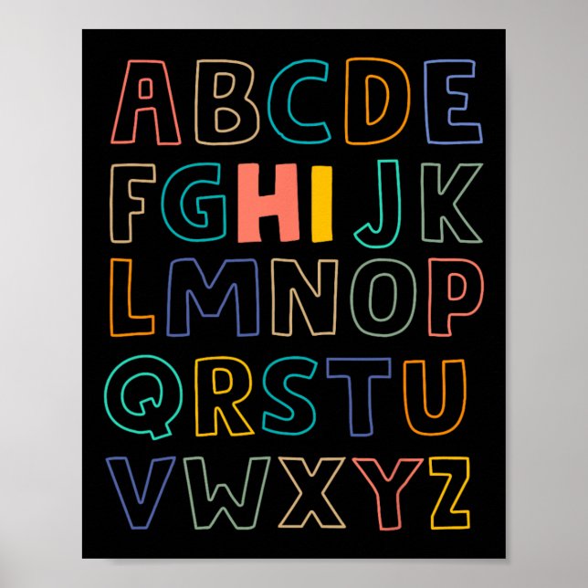 Poster Pré-K Jardim De Infância - Alphabet De Volta Ao Te (Frente)
