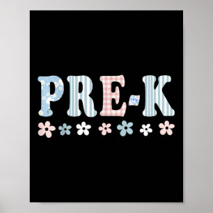 Poster Pré-k Primeiro Dia De Professores Da Pré-Escola