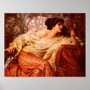 Póster Pre-Raphaelite "O Espelho" de Sir Frank Dicksee