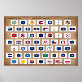 Poster Preâmbulo da Constituição dos Estados Unidos