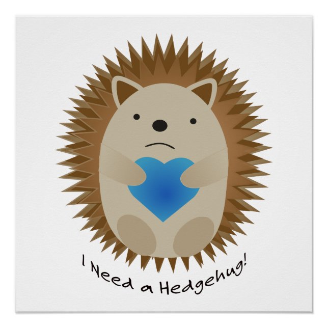Póster Preciso de um Hedgehog Hedgehug (Frente)