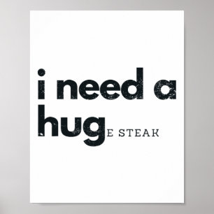 Poster Preciso De Uma Comida E Churrasco Rápidos De Carne
