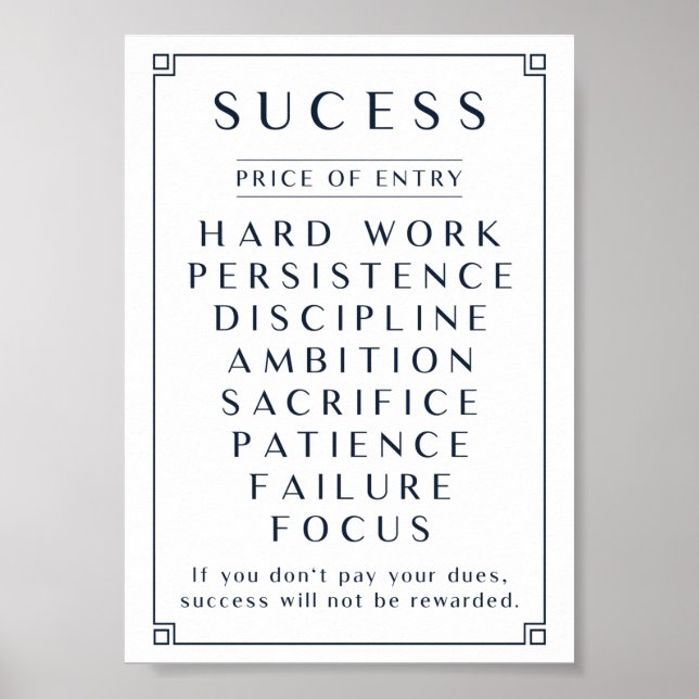 Poster Preço do Sucesso (Frente)