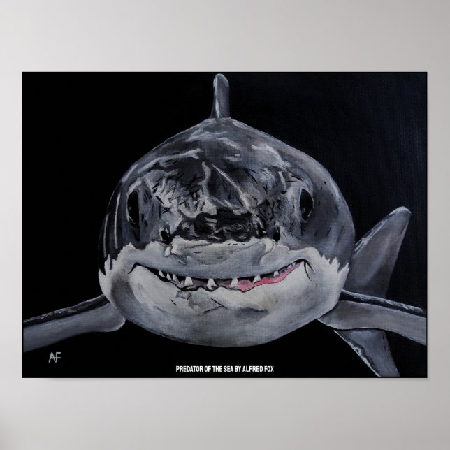 Poster Predador do Mar Pintura de Alfred Fox (Frente)
