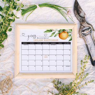 Poster Predictions Baby Shower Cutie Oranges